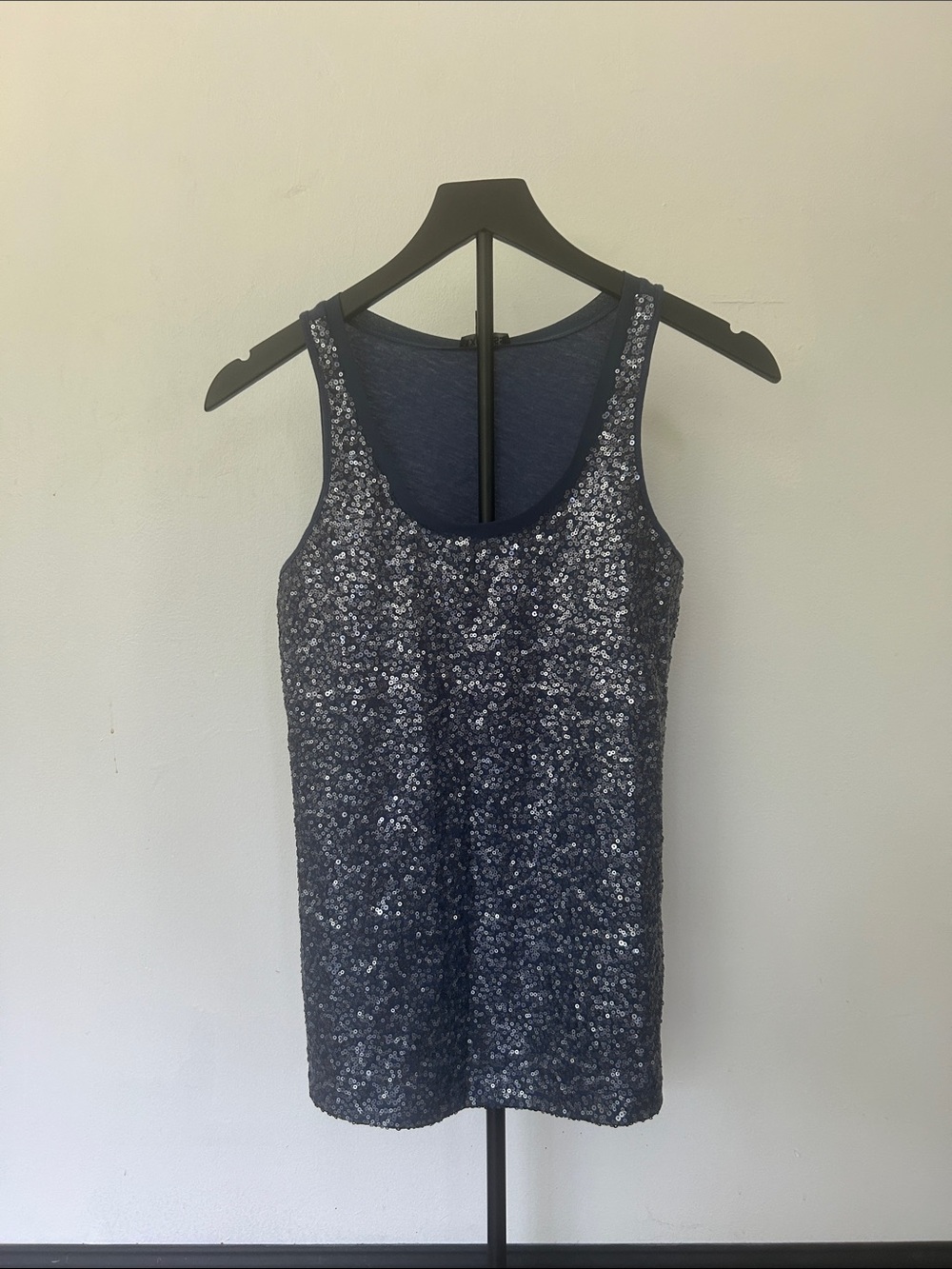 Express Navy Sequin Tank Top